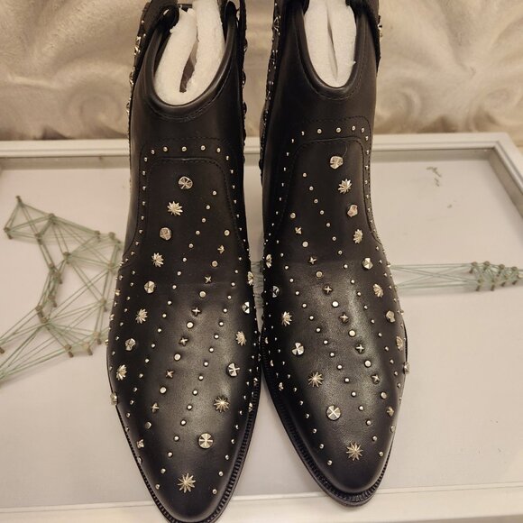 Sam Edelman Black Leather "Brian" Ankle Western Boots. NIB. Size 6.5 - Picture 4 of 11